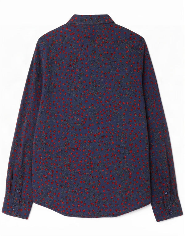 Camicia da donna Benetton UK 4 XS Blu floreale in cotone