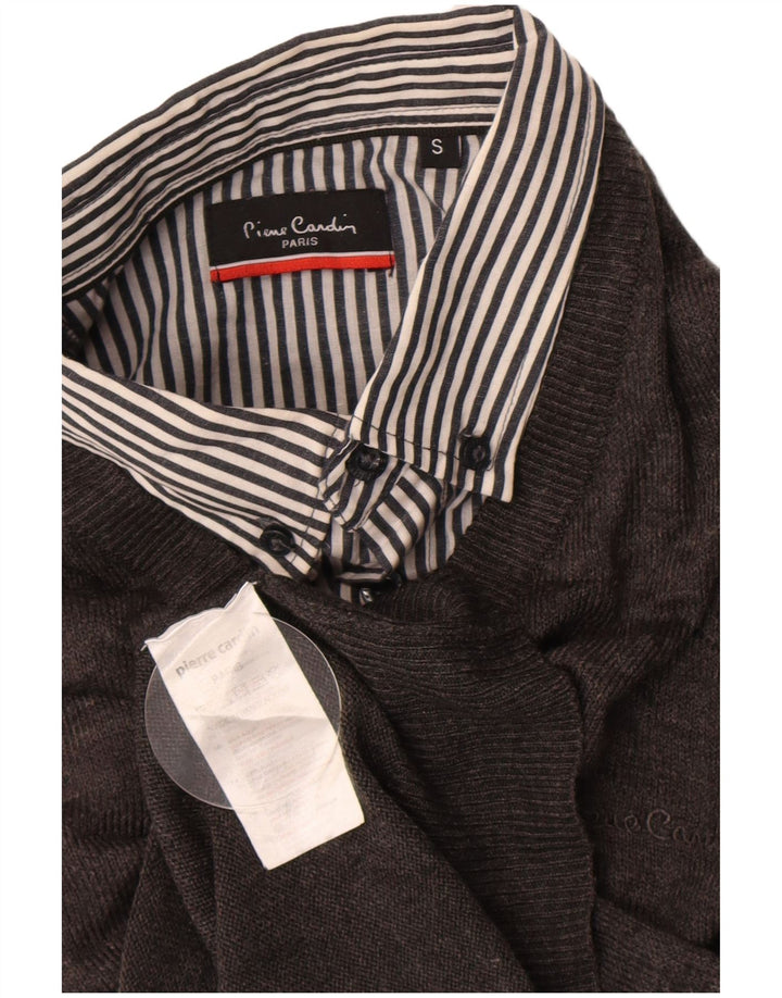 Maglione da uomo con collo alto Pierre Cardin piccolo acrilico grigio