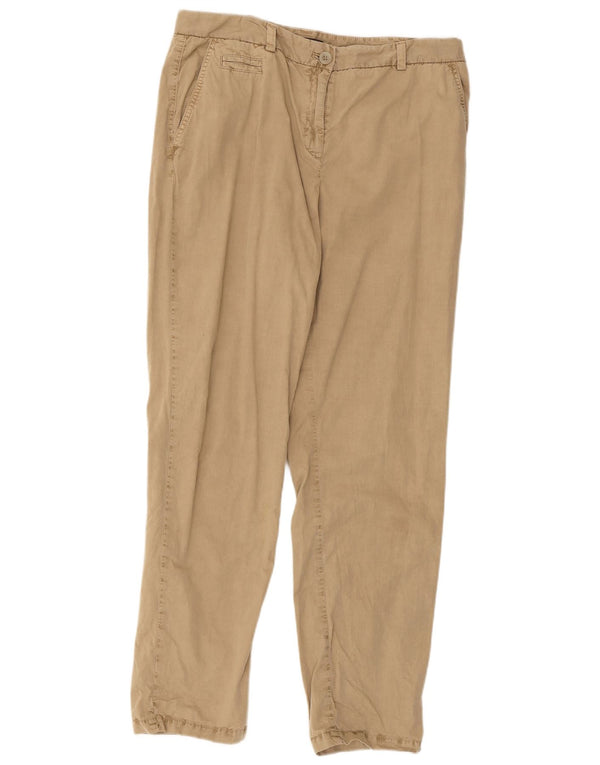 Pantaloni chino dritti da donna Marks & Spencer UK 14 Large W32 L29 Beige