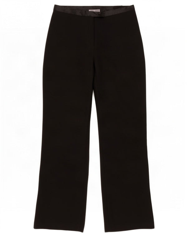 Marks & Spencer Womens Straight Suit Trousers UK 12 Medium W28 L30 Black