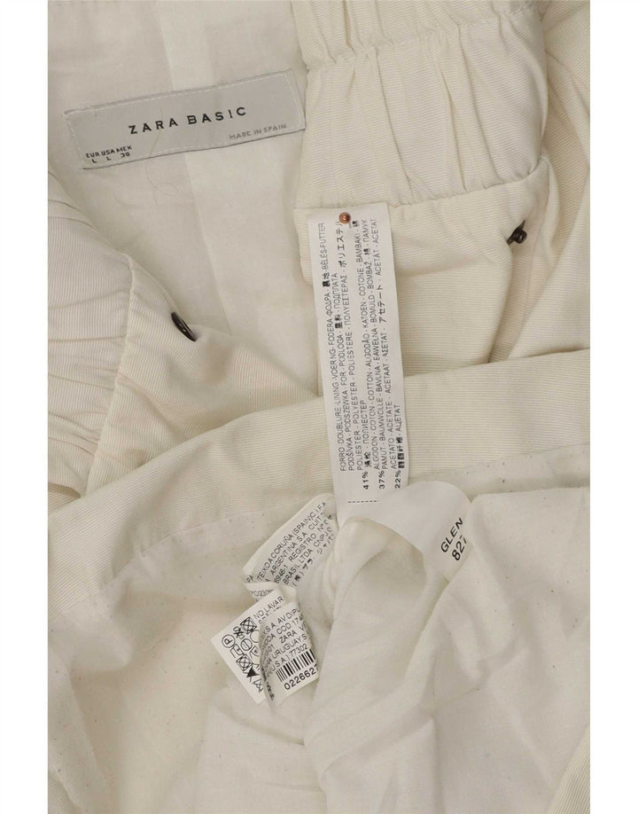 Giacca utility da donna Zara UK 16 grande cotone bianco