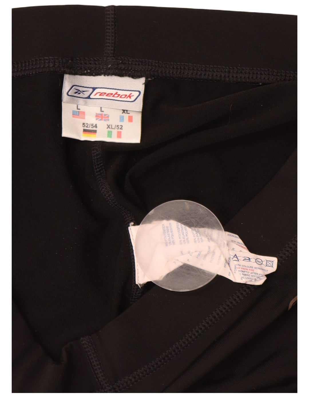 Pantaloncini sportivi Reebok da donna UK 14 Large Nero Poliestere