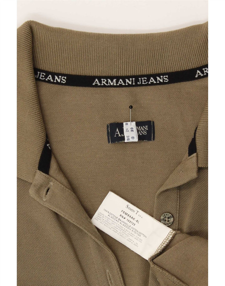 Polo da donna Armani UK 12 cotone kaki medio