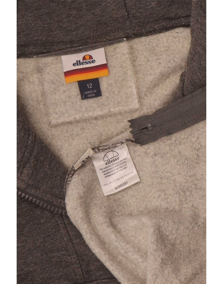 Maglione con cappuccio grafico oversize da donna Ellesse UK 12 Grigio medio chiazzato
