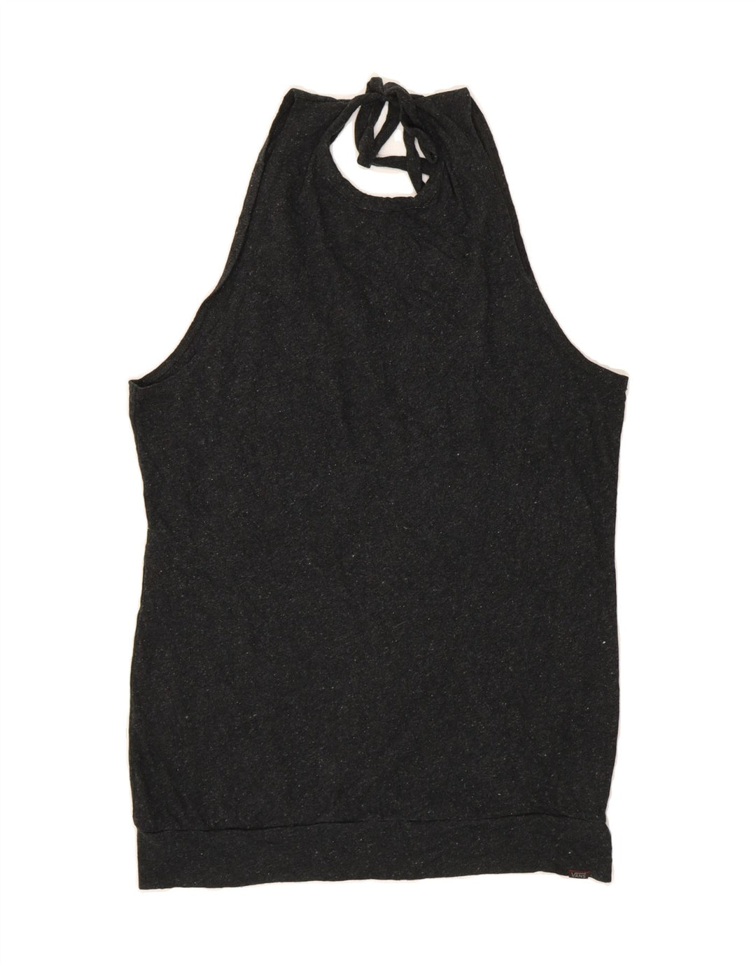 VANS Womens Halter Dress UK 16 Large Grey Flecked Cotton Vintage Vans and Second-Hand Vans from Messina Hembry 