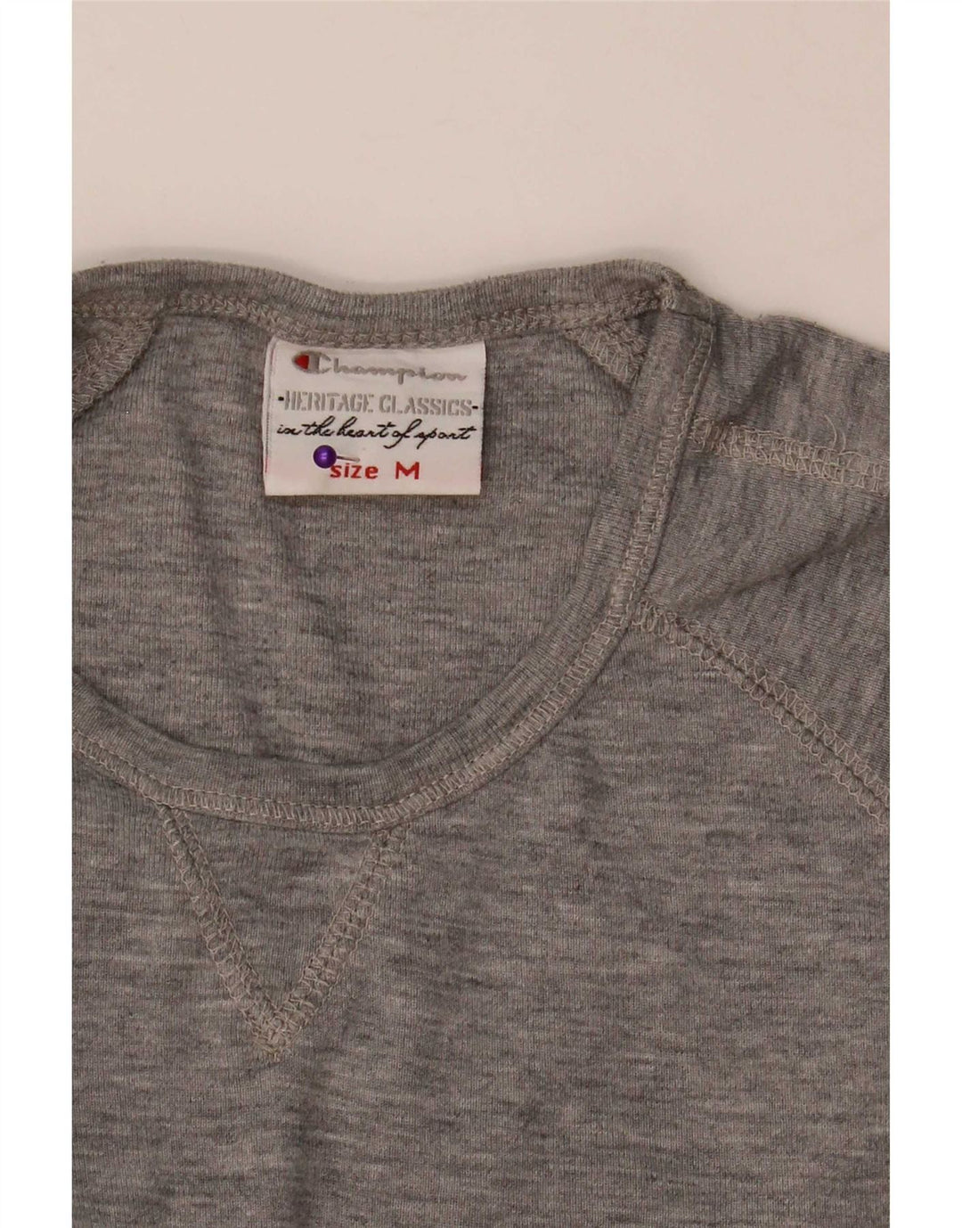 Maglia a maniche lunghe Champion Heritage Classics da donna UK 12 Grigio medio chiazzato
