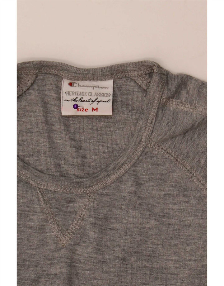 Maglia a maniche lunghe Champion Heritage Classics da donna UK 12 Grigio medio chiazzato