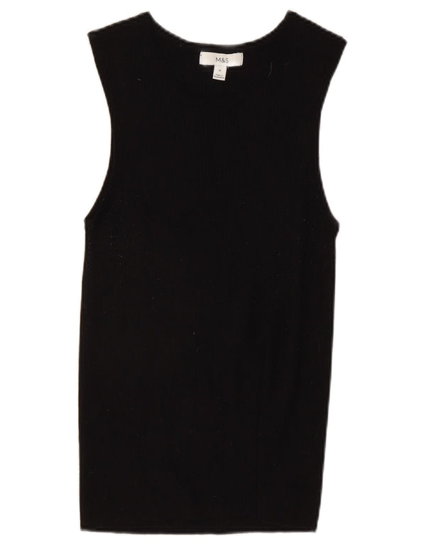Canotta da donna Marks & Spencer UK 16 grande in viscosa nera