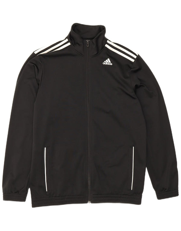 Giacca da ginnastica da uomo Adidas Large nera in poliestere