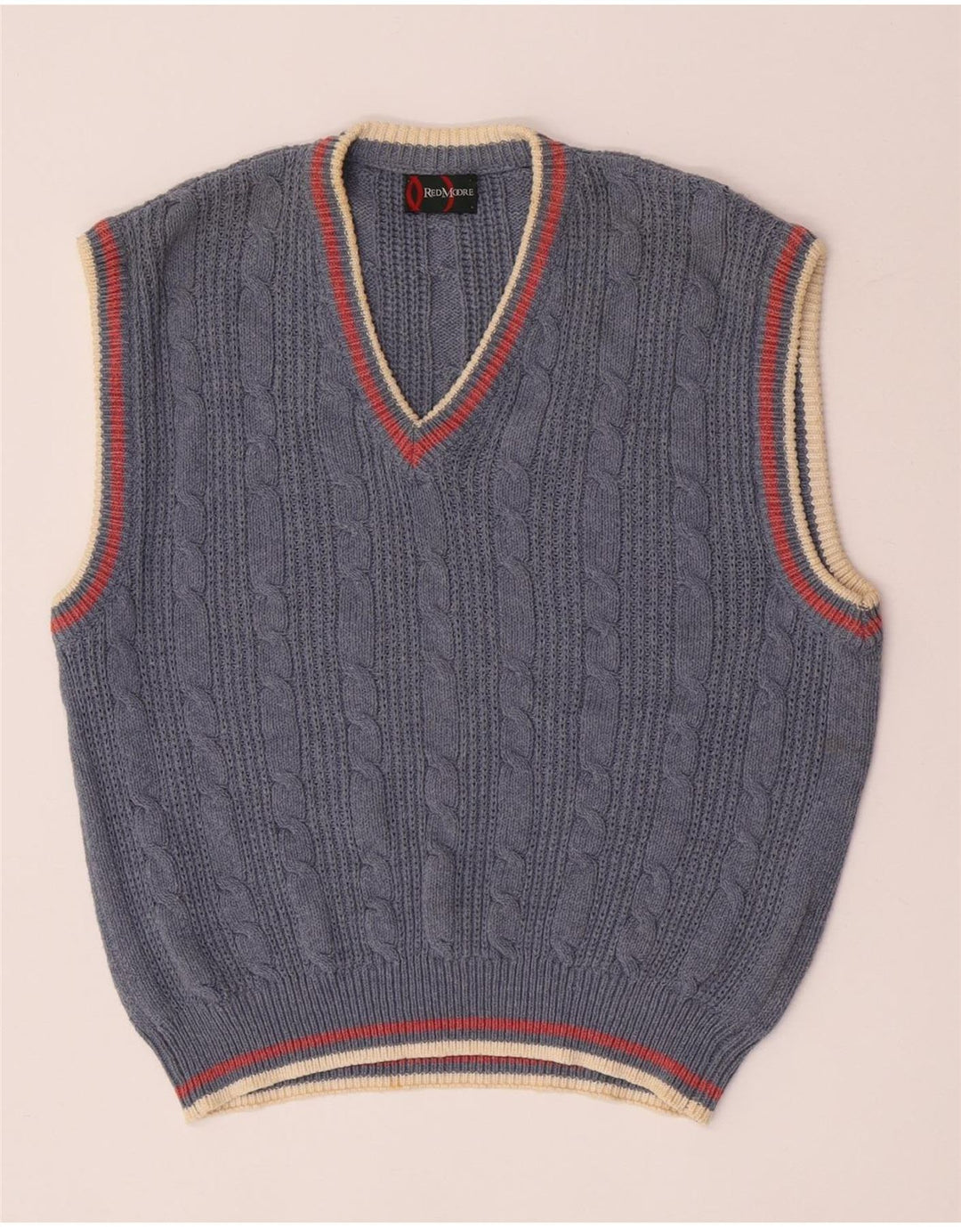 Canottiera vintage da uomo, canotta grande in cotone blu