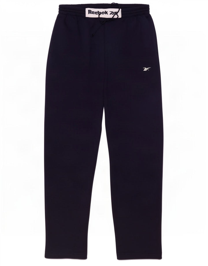 Pantaloni da tuta con grafica Reebok da uomo, poliestere medio blu navy