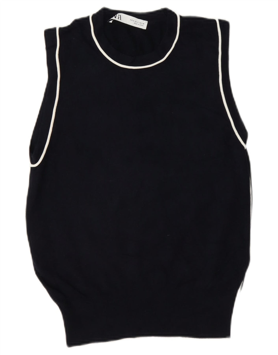 Canottiera da donna Zara UK 10 piccola in viscosa nera