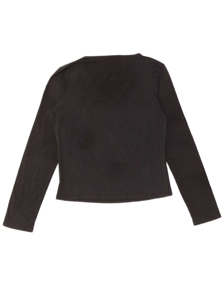 Top grafico corto da donna ICEBERG a maniche lunghe IT 46 grande nero floreale