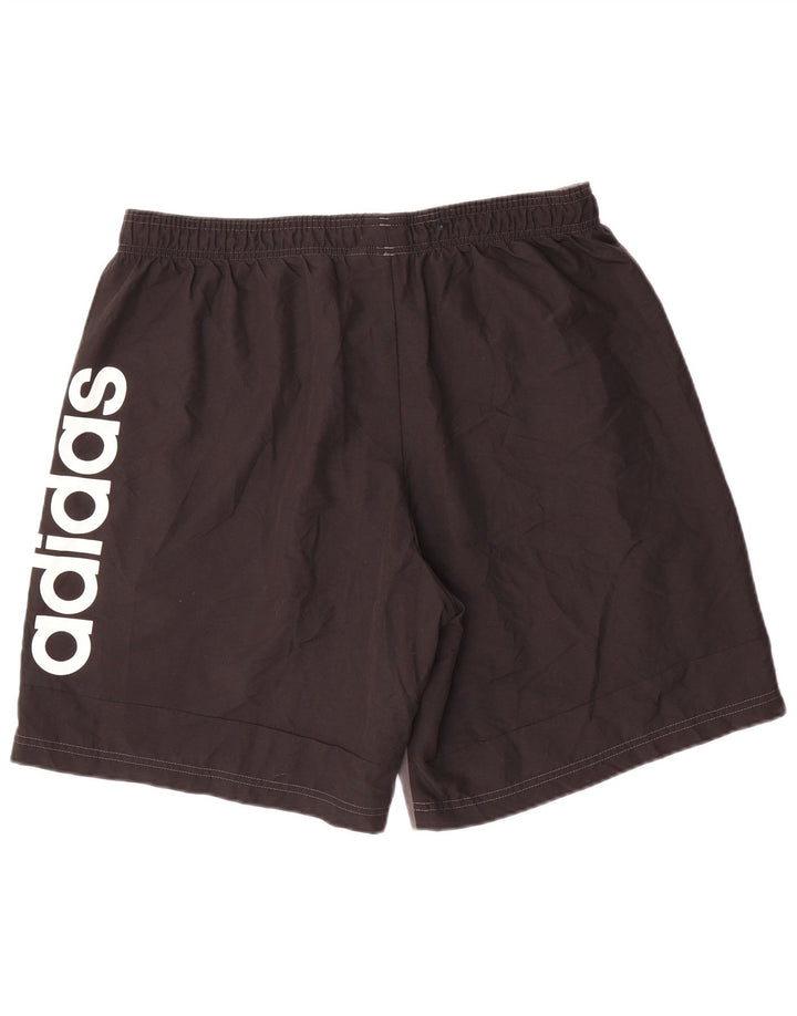 Pantaloncini sportivi grafici da uomo Adidas XL poliestere color block grigio
