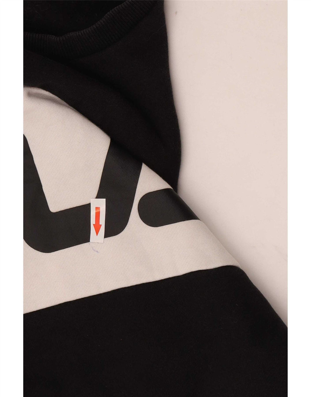 Felpa grafica da uomo Fila Maglione 2XL Cotone color block nero