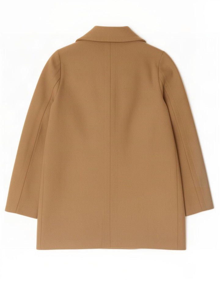 Cappotto doppiopetto oversize da donna Topshop UK 8 piccolo in lana beige