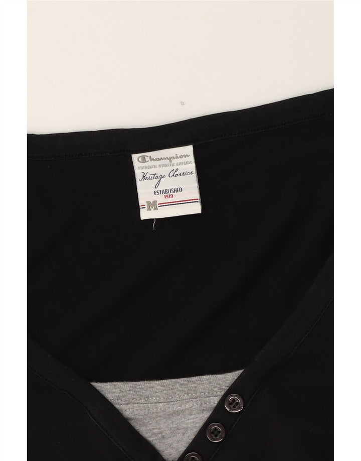 CHAMPION Womens Heritage Classics Top Long Sleeve UK 12 Medium Black Vintage Champion and Second-Hand Champion from Messina Hembry 