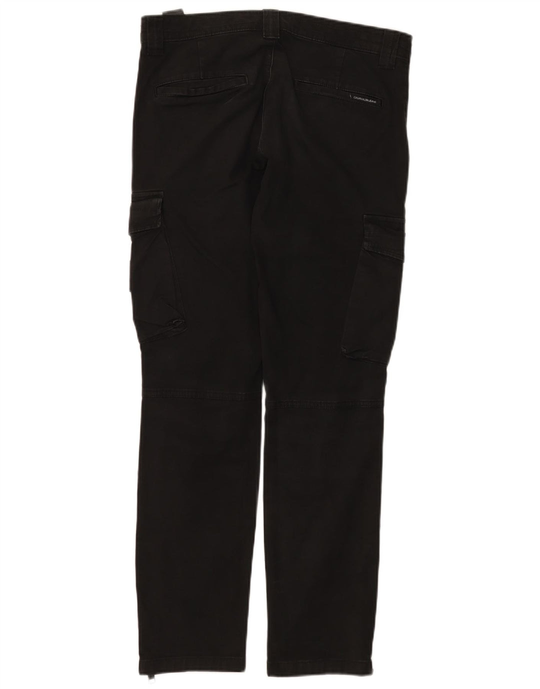 CALVIN KLEIN Pantaloni cargo slim da uomo W30 L29 cotone nero