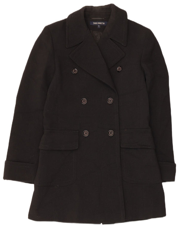 Cappotto doppiopetto da donna French Connection UK 10 piccolo in lana nera