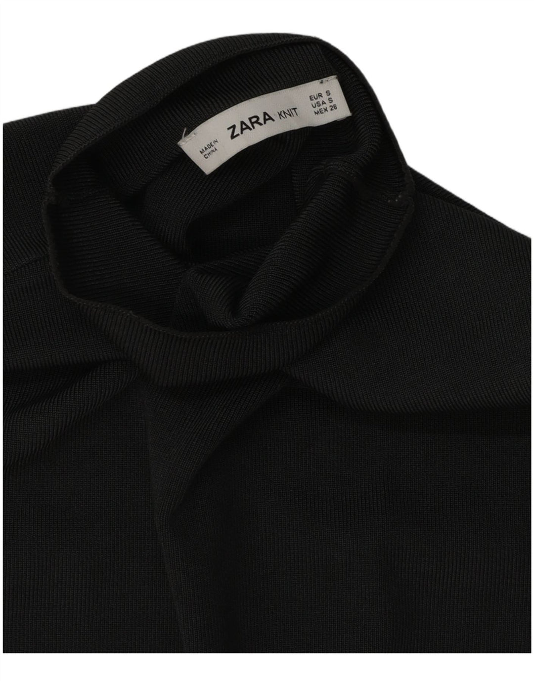 Top corto in maglia senza maniche da donna Zara UK 10 piccolo grigio