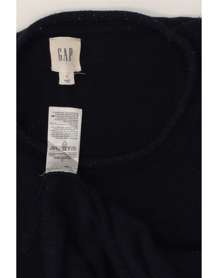 Gap Uomo Maglione Girocollo Maglione Grande Lana Merino Blu Navy