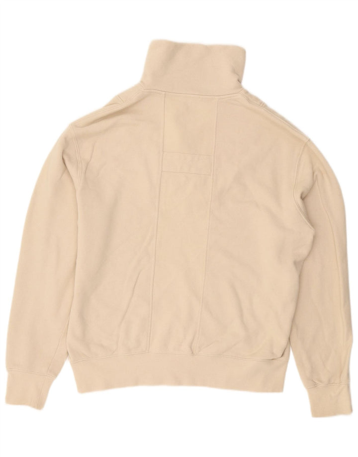 REISS Felpa da uomo con collo alto Maglione piccolo in cotone beige