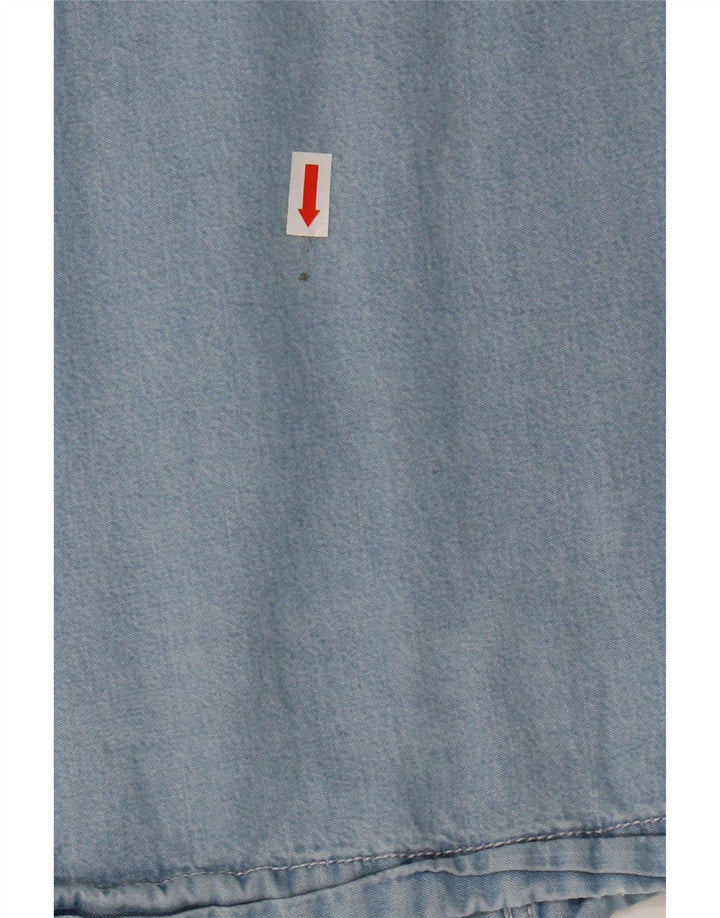 MARKS & SPENCER Camicetta di jeans da donna Top UK 20 2XL Lyocell blu