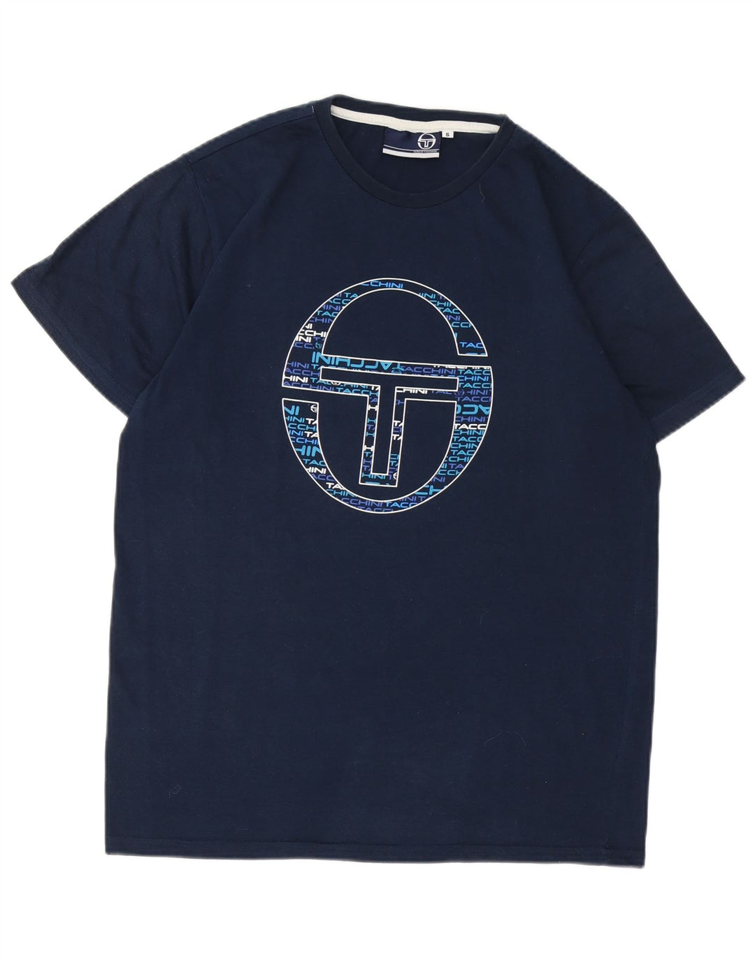 SERGIO TACCHINI T-shirt grafica da uomo Top piccola in poliestere blu navy