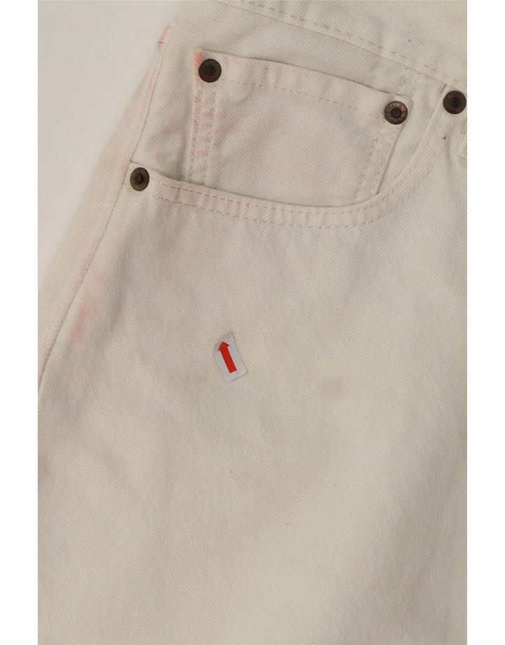 Pantaloncini di jeans da uomo LEVI'S W36 grandi cotone bianco