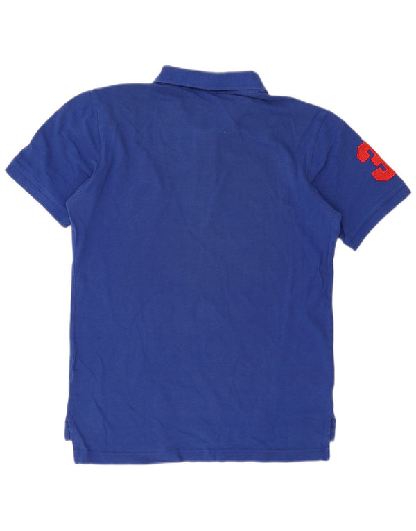 Polo Assn. Polo grafica da uomo piccola in cotone blu