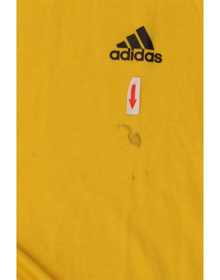 T-shirt Adidas Climalite da uomo, grande, in poliestere giallo