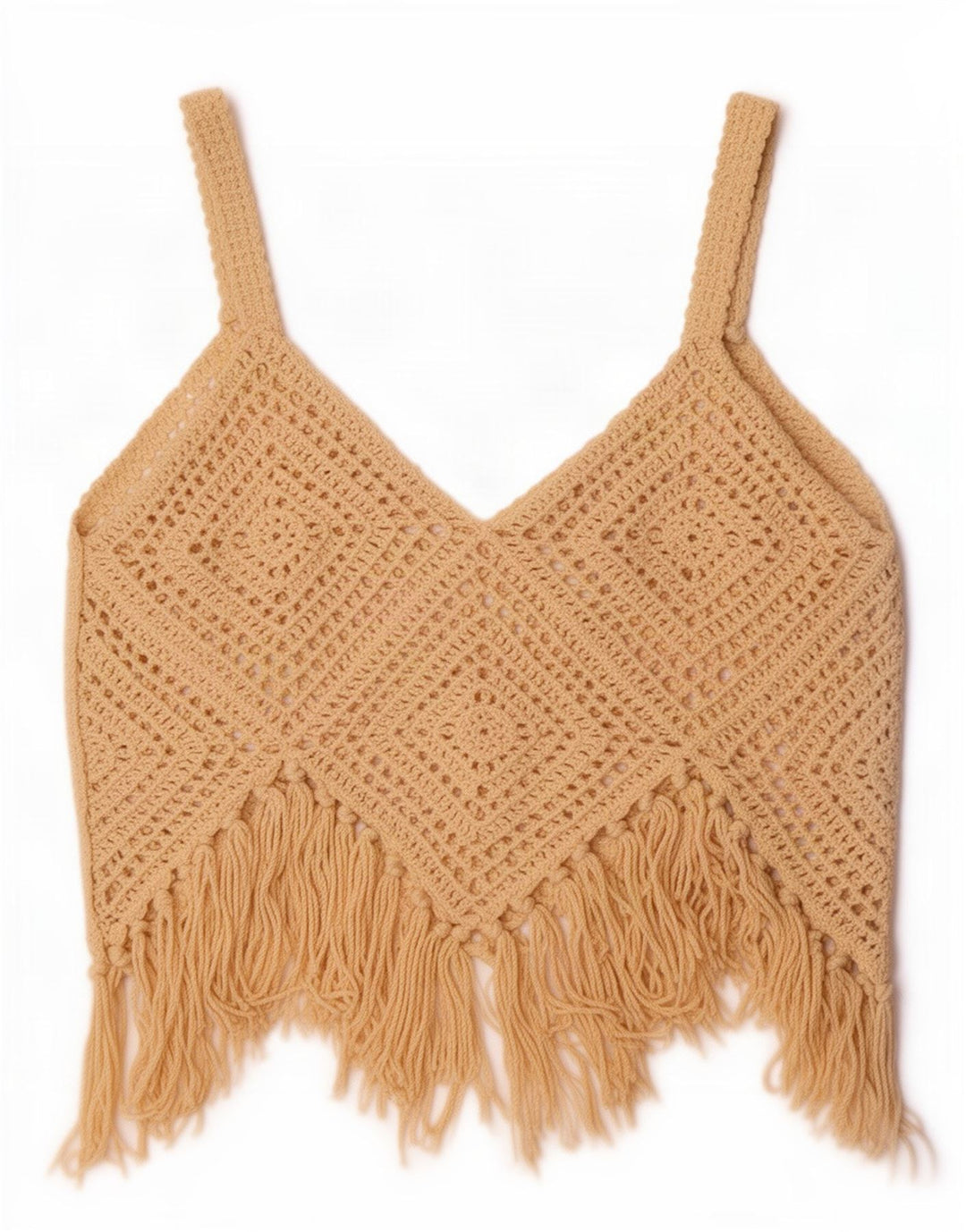 Top corto da donna Zara all'uncinetto UK 12 Cotone beige medio