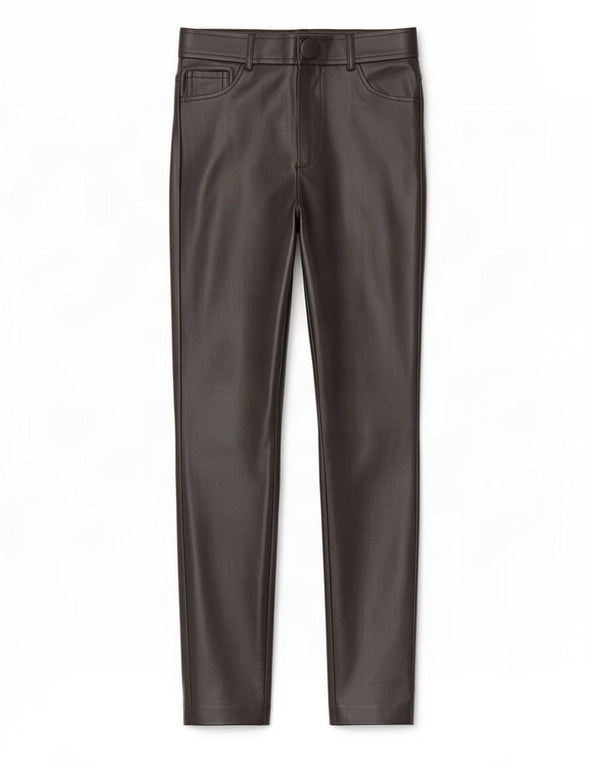 Leggings Zara da donna in ecopelle UK 10 piccoli neri