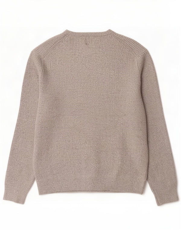 Maglione maglione girocollo da uomo Marks & Spencer grande beige in poliammide
