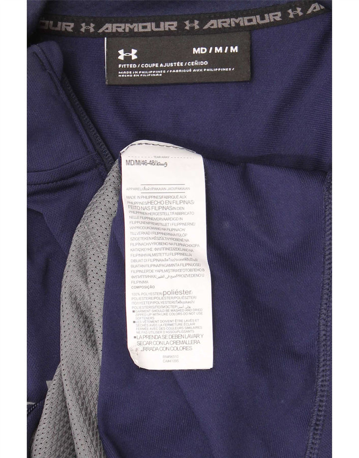 Giacca da ginnastica da uomo con grafica Under Armour, media, in poliestere blu navy