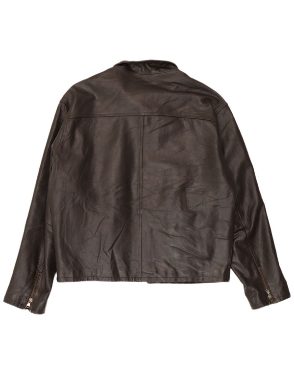 Giacca in pelle da uomo John Roose UK 42 XL Marrone