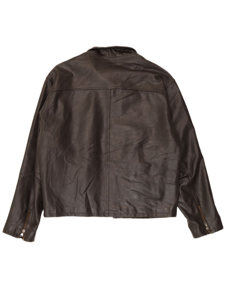 Giacca in pelle da uomo John Roose UK 42 XL Marrone