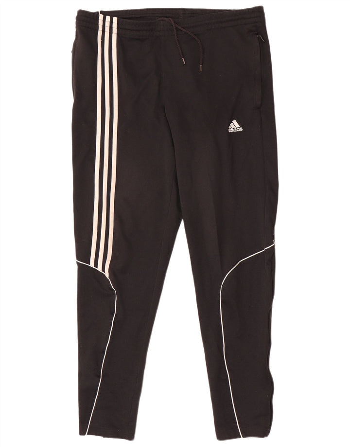 Pantaloni da tuta Adidas Climalite da uomo, poliestere color block medio nero