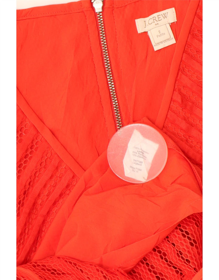 Abito a trapezio senza maniche da donna J. Crew US 2 XS poliestere rosso