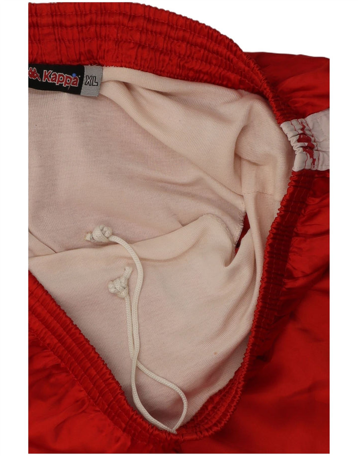 Pantaloncini sportivi grafici da uomo Kappa XL rosso in poliestere color block