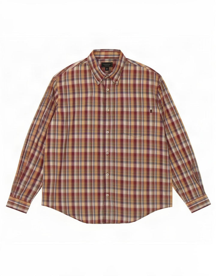 Camicia da uomo Marlboro Classics XL in cotone a quadri multicolore
