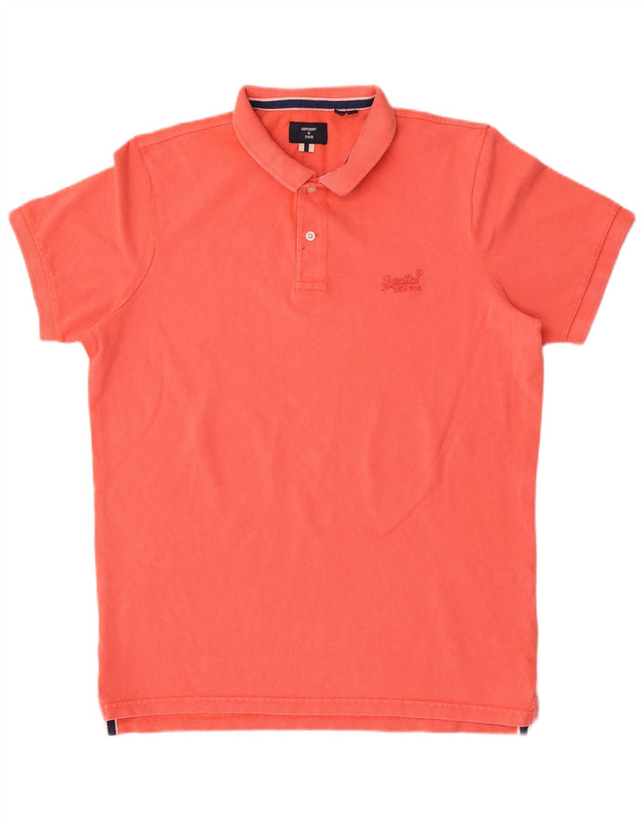 Polo da uomo Superdry XL in cotone arancione