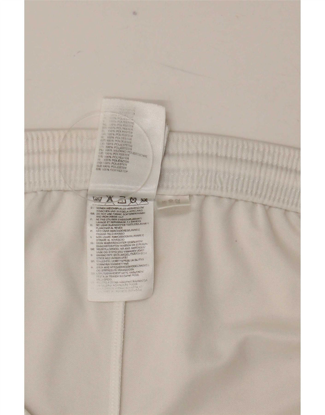 Pantaloncini sportivi Adidas da uomo di colore bianco medio in poliestere