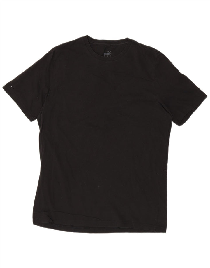 T-shirt da uomo Puma Top Large in cotone nero