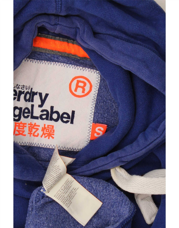 Maglione con cappuccio da uomo Superdry Small in cotone blu