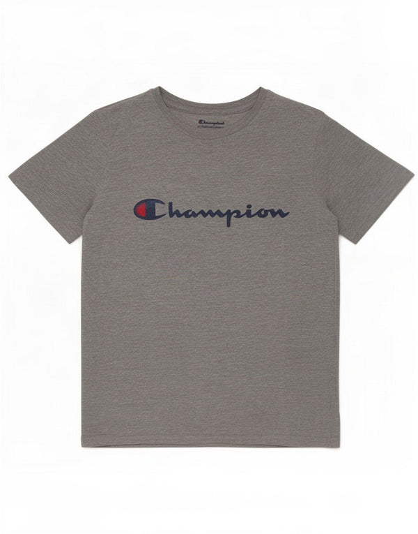 T-shirt grafica da donna Champion Top UK 14 grande cotone grigio