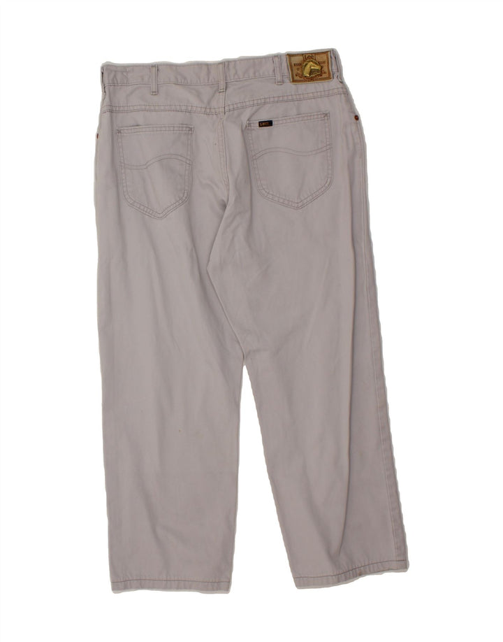 LEE Mens Straight Casual Trousers W36 L26 Grey Cotton Vintage Lee and Second-Hand Lee from Messina Hembry 
