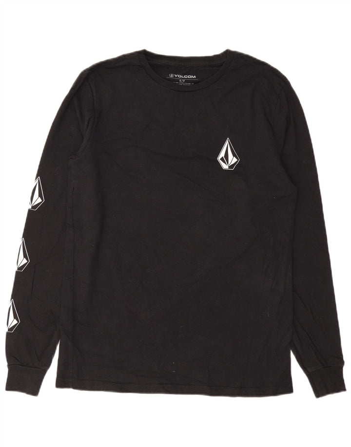 Volcom Maglietta grafica da uomo a maniche lunghe piccola in cotone nero