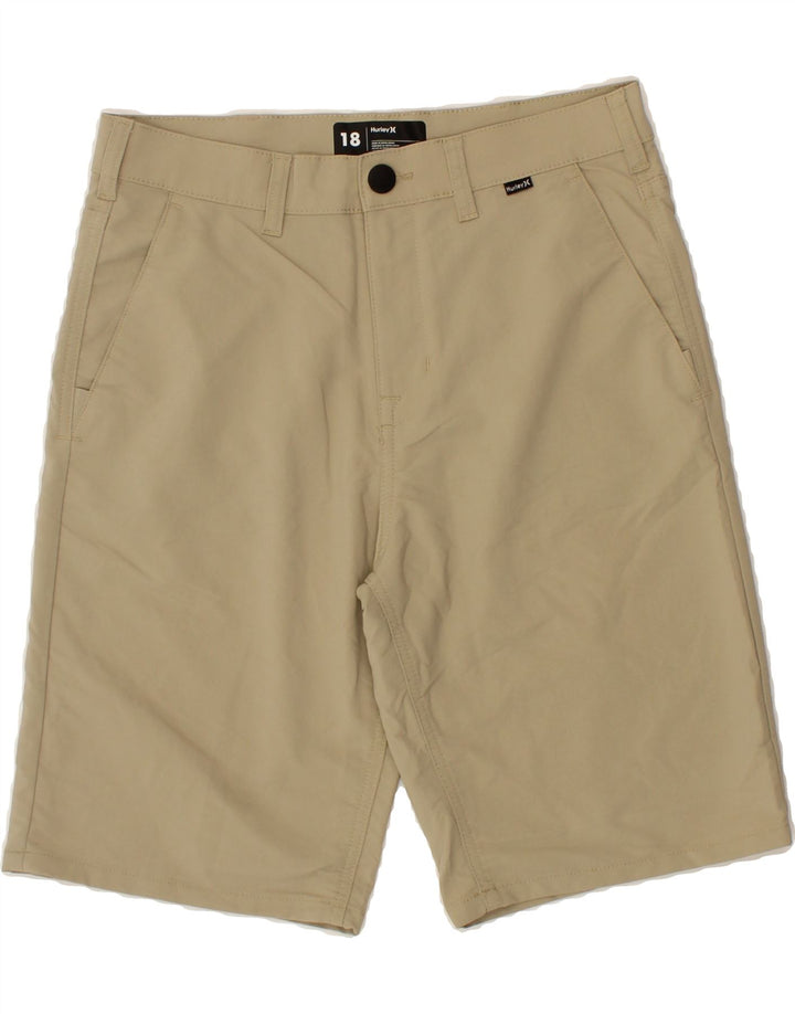 HURLEY Boys Chino Shorts 15-16 Years XL W24  Beige Polyester Vintage Hurley and Second-Hand Hurley from Messina Hembry 