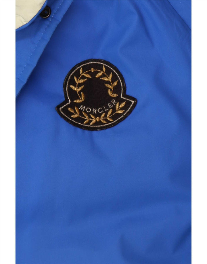 Moncler Giacca imbottita con cappuccio da uomo taglia 3 grande blu in poliammide